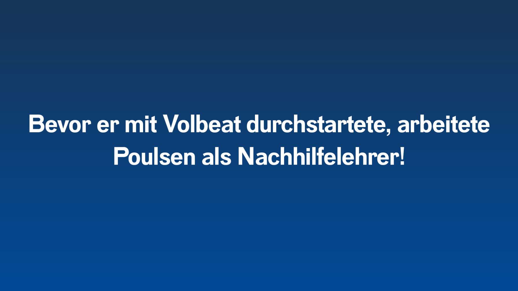 Fakten zu Michael Poulsen