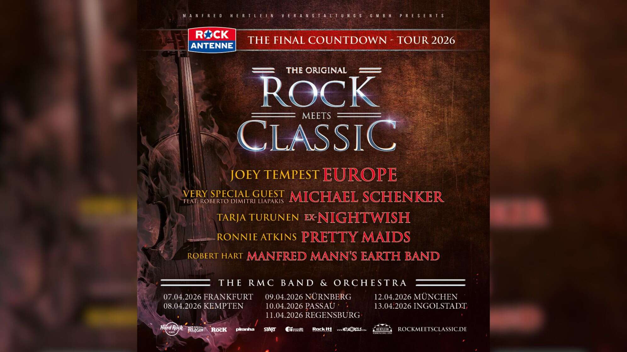 Rock Meets Classic auf Tour 2026 mit Joey Tempest von Europe, Michael Schenker und mehr!