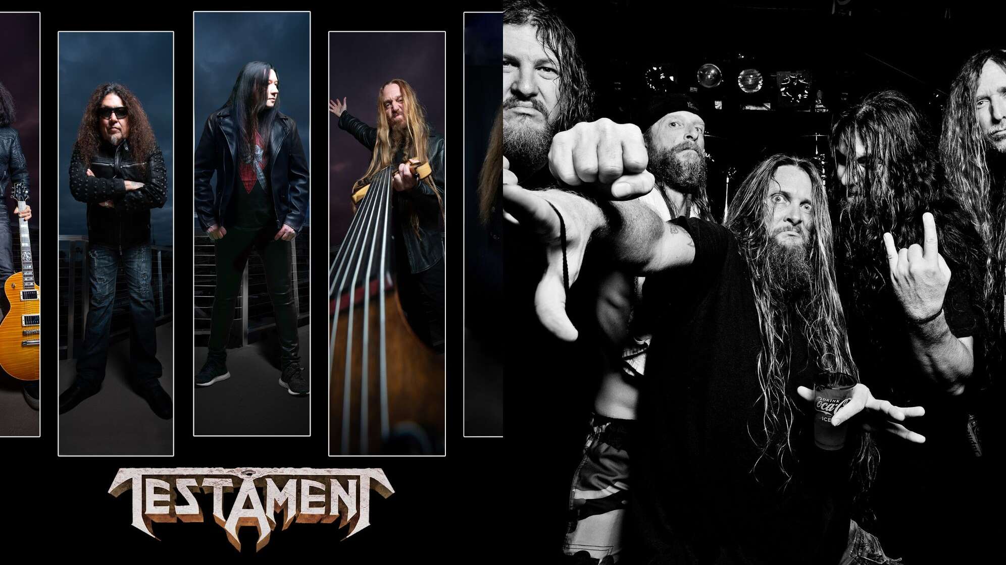 Bandfotos von Testament und Obituary