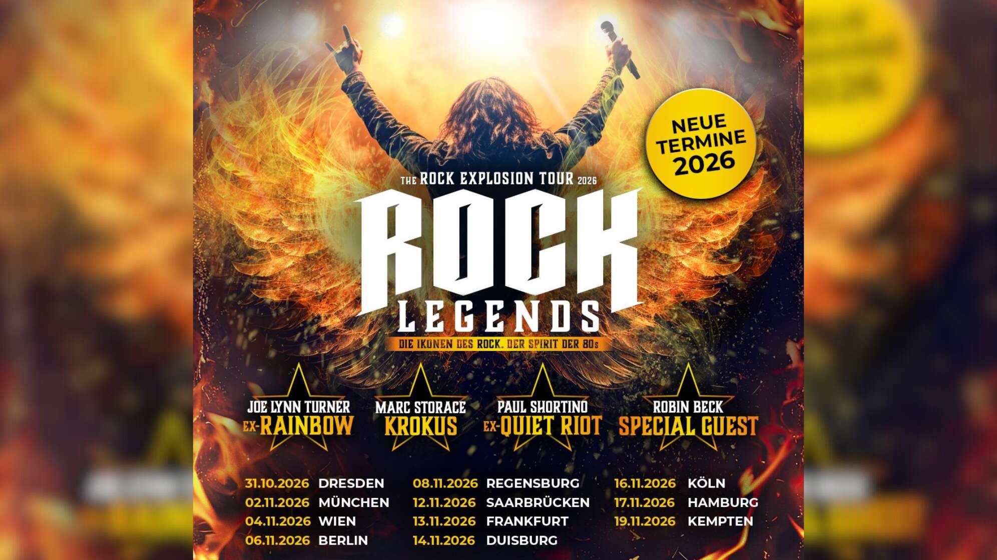 Die neue Rock Legends Tour 2026 - neue Termine