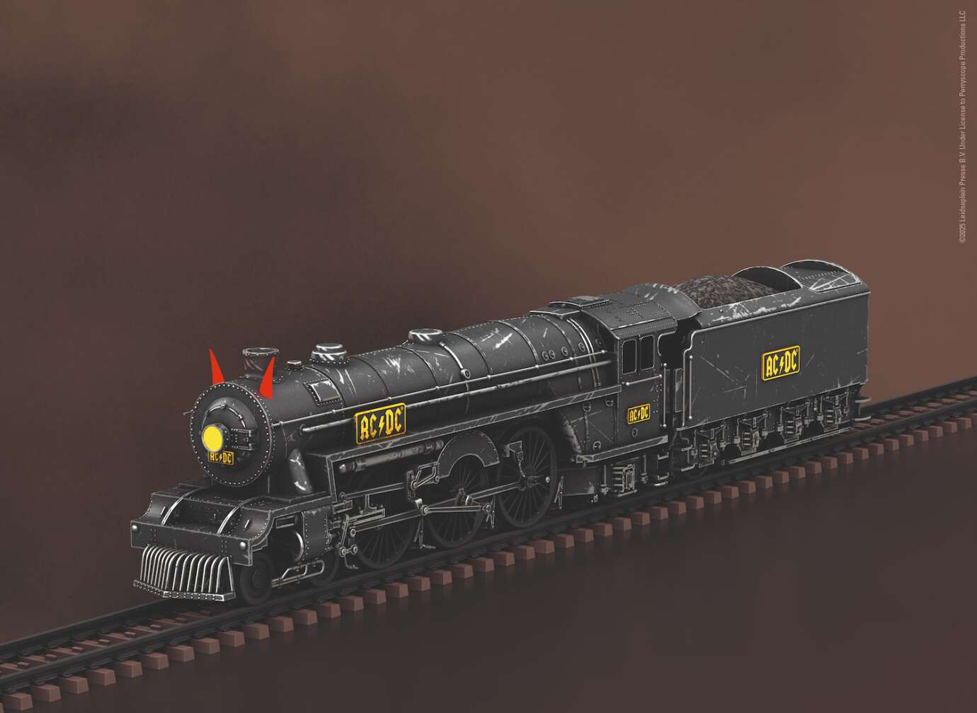 Produktfoto der AC/DC Modelleisenbahn-Sonderedition von Märklin, Foto der Lok von vorne