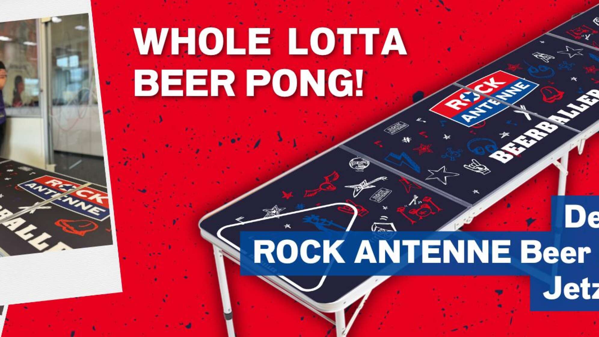 Der ROCK ANTENNE Beerpongtisch