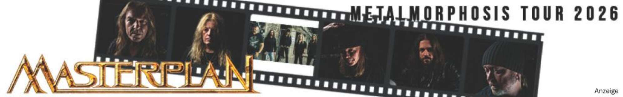 Werbeanzeige der Band Masterplan zur Metalmorphosis Tour 2026