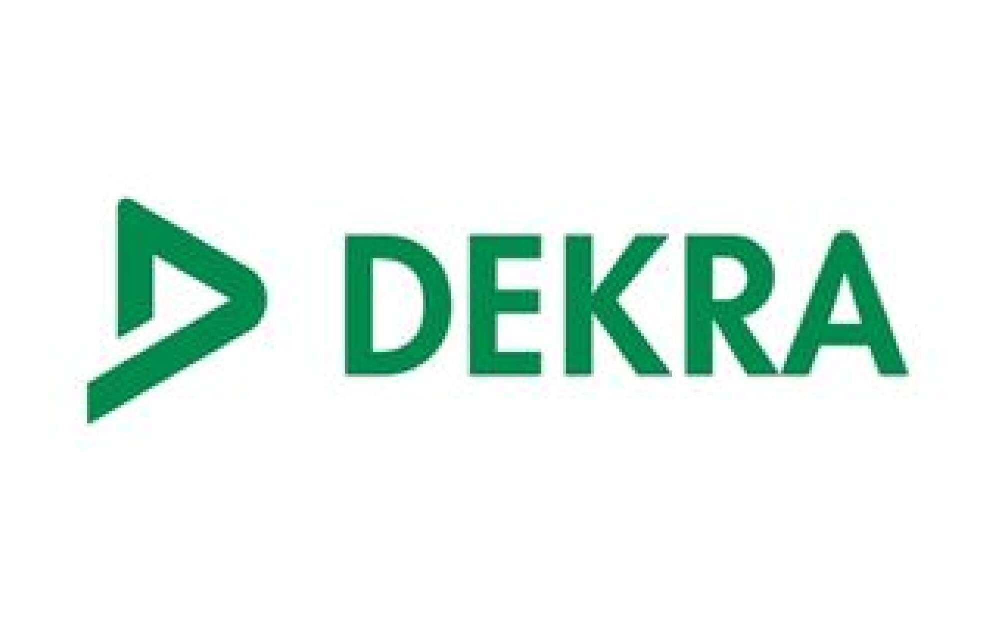 Logo der DEKRA auf weißem Hintergrund