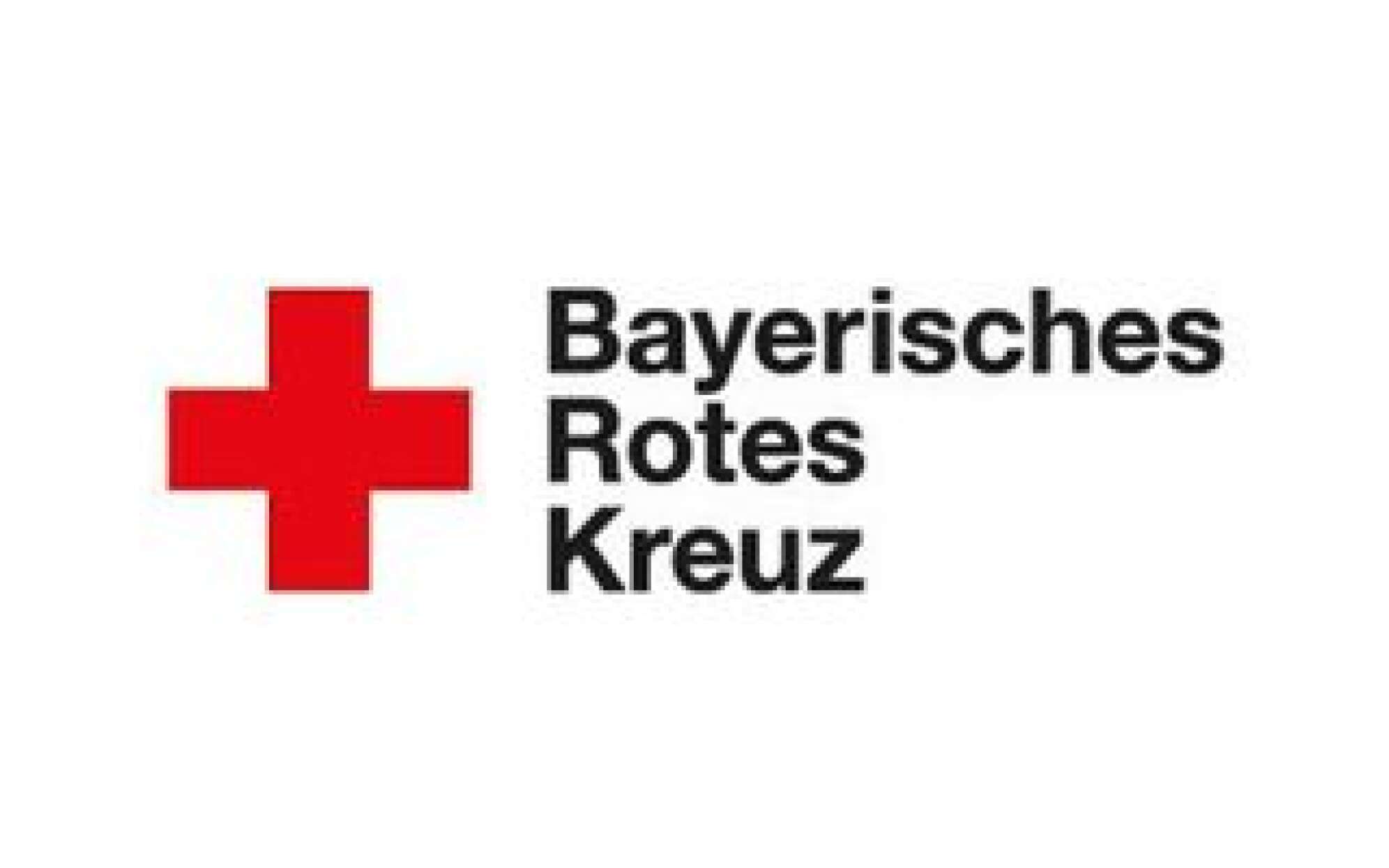 Logo des Bayerischen Roten Kreuzes auf weißem Hintergrund