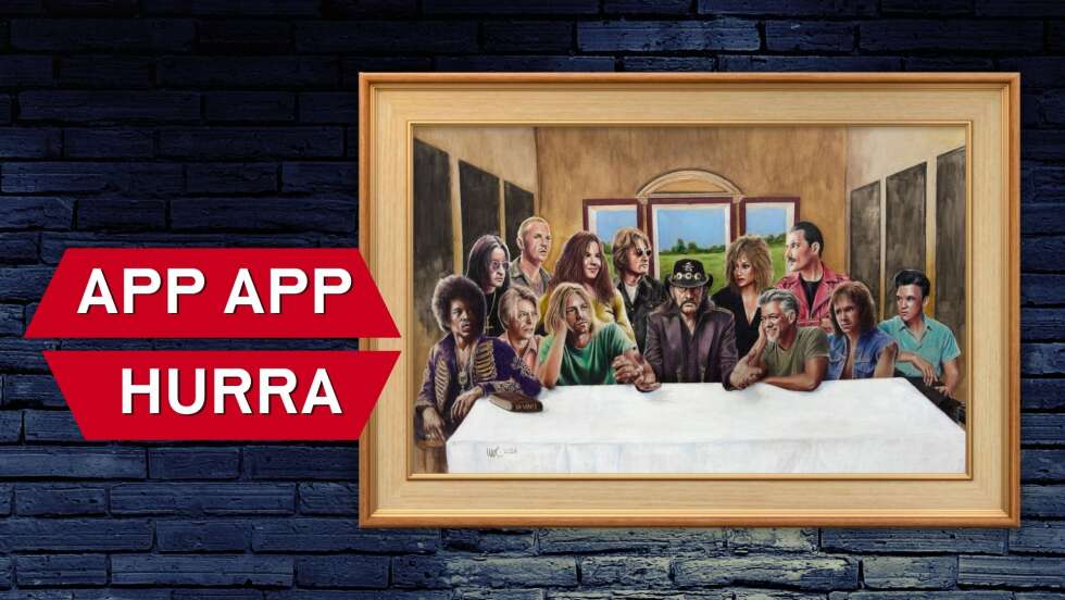 Mit der ROCK ANTENNE Bayern App ein exklusives Rockstar-Gemälde von Uwe Reber sichern!