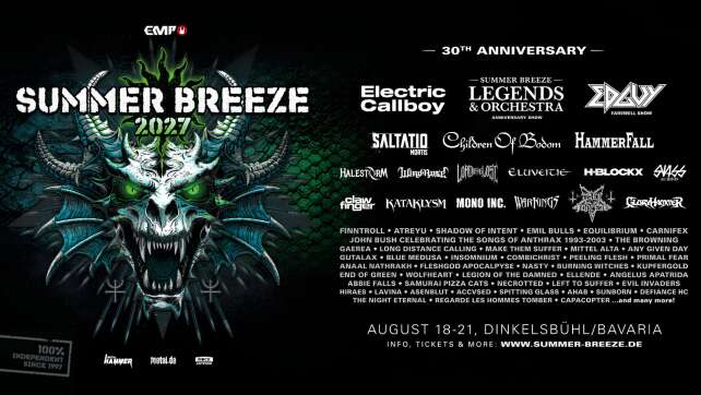 Neu im ROCK ANTENNE Konzertkalender: SUMMER BREEZE Open Air 2027!