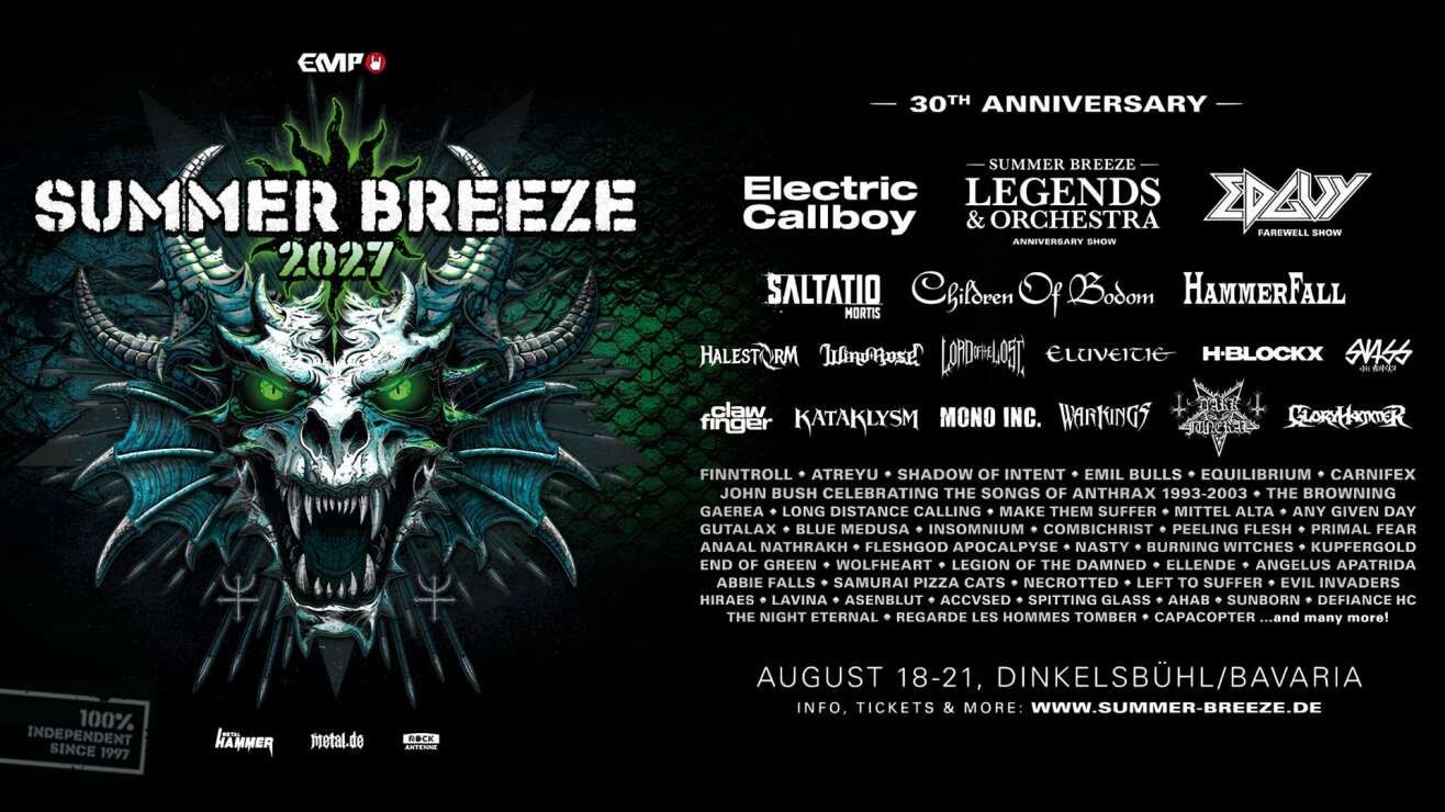 Neu im ROCK ANTENNE Konzertkalender: SUMMER BREEZE Open Air 2027!