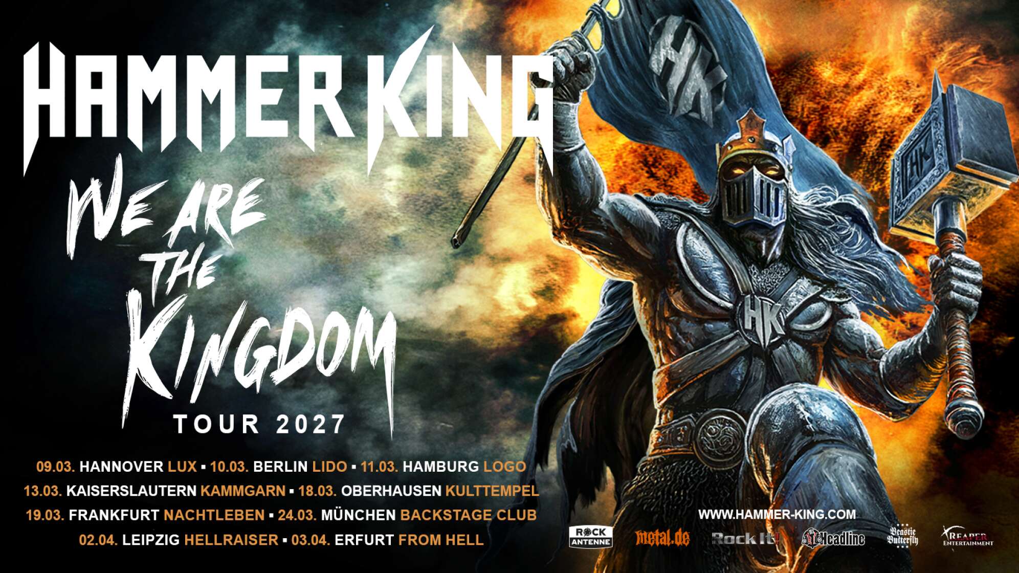 Das Tourplakat von Hammer King 2027