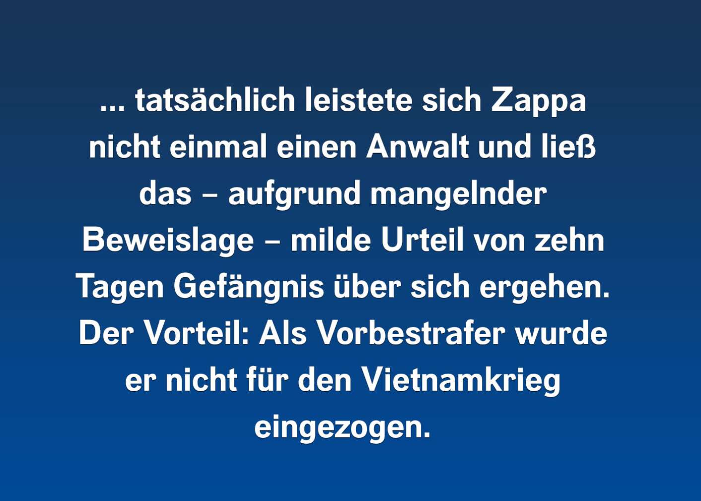 Fakten über Frank Zappa