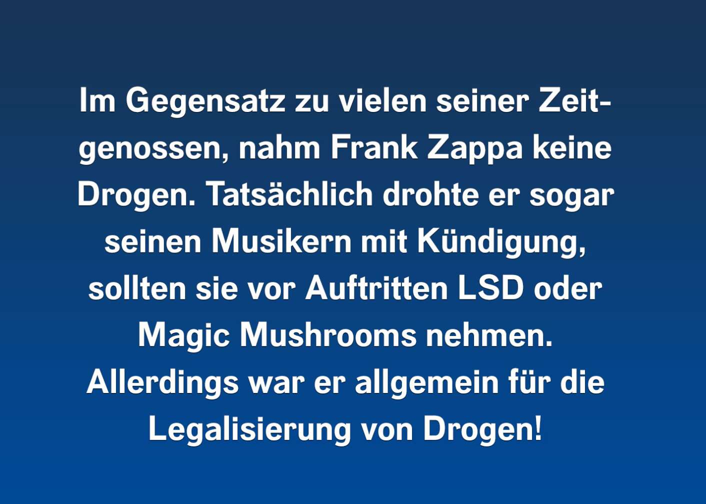 Fakten über Frank Zappa