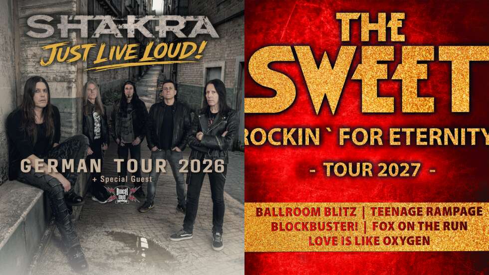 Neu im ROCK ANTENNE Konzertkalender: The Sweet, Shakra und mehr!