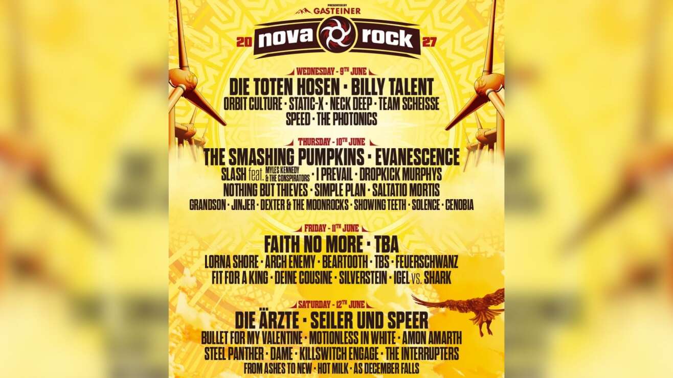 NOVA ROCK 2027: Erste Bandwelle mit Toten Hosen & Ärzte