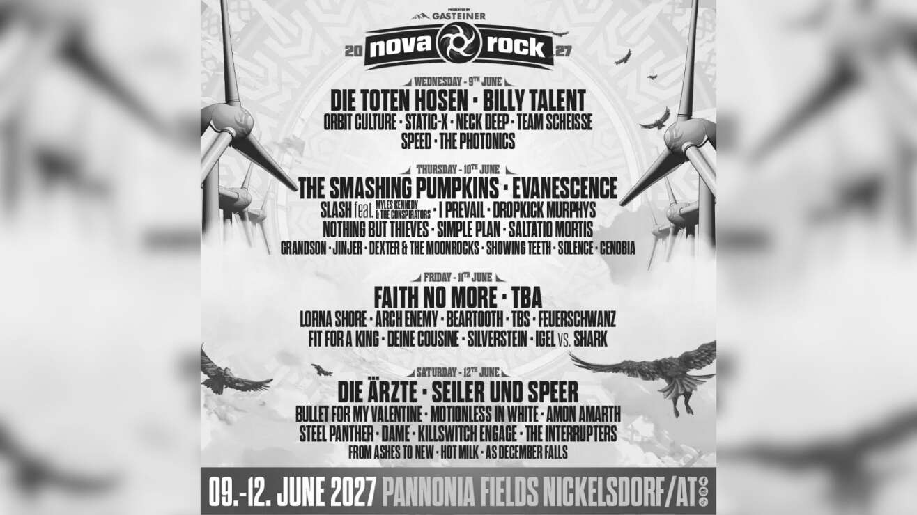 09. bis zum 12. Juni 2027: NOVA ROCK