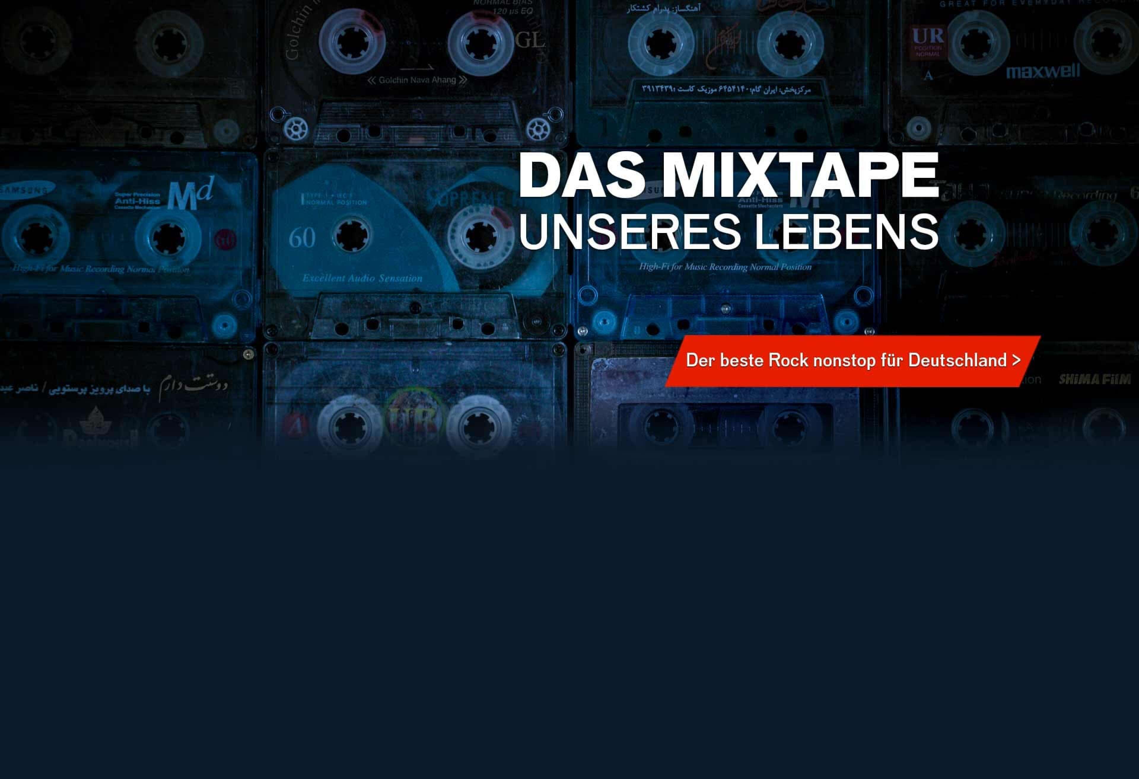 Bild von Kassetten nebeneinander gelegt, Text