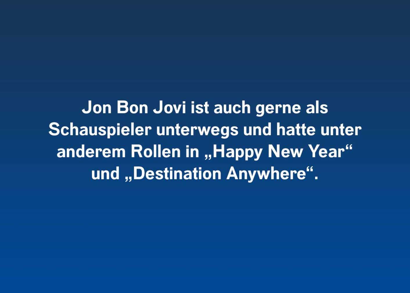 Fakten über Jon Bon Jovi